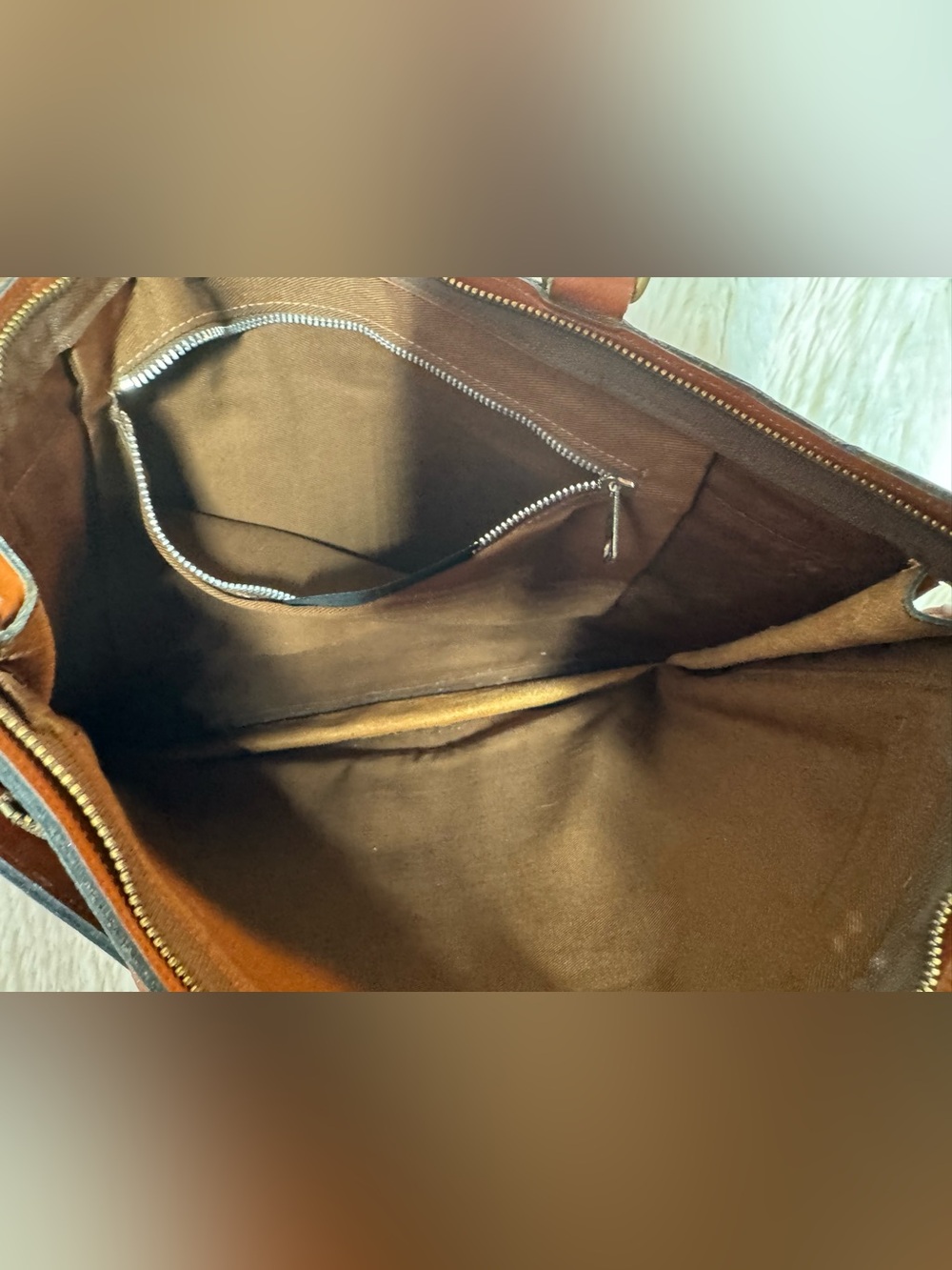 Tempo Genuine Leather Tote Bag Made in Colombia Vintage Brown - Picture 9 of 10